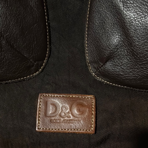 D&G Brown Canvas and Leather Men's Bag - Picture 2 of 5